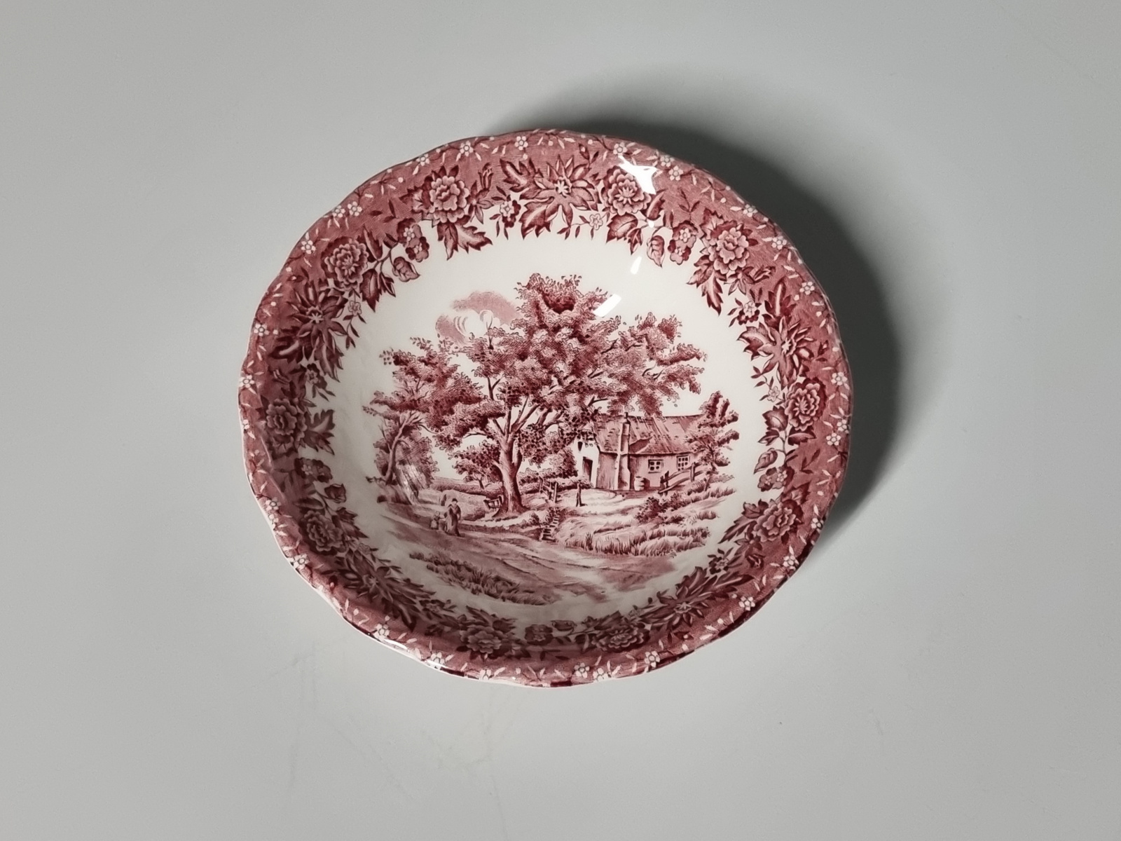 Engels rood Country Style schaaltje 17,5 cm