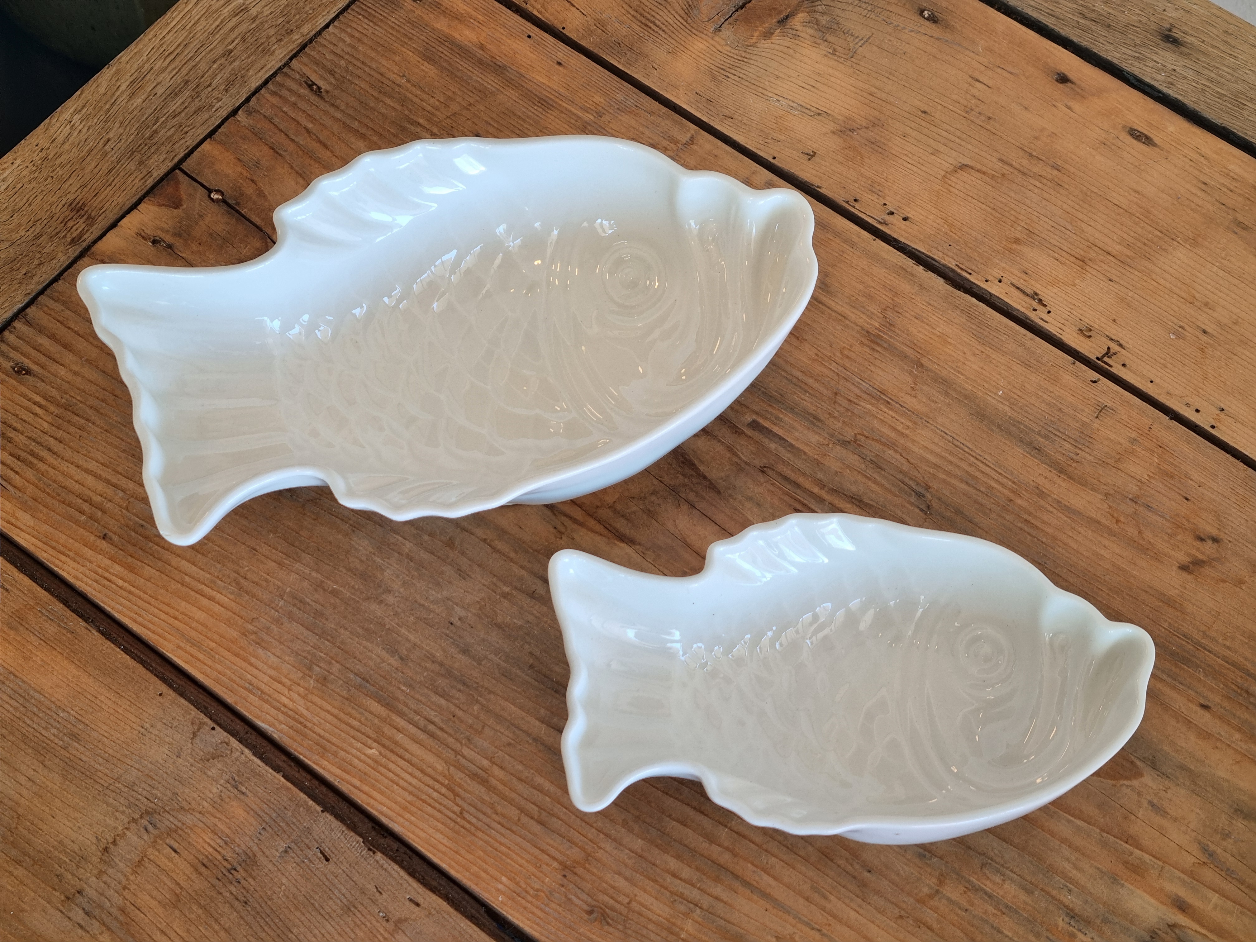 Societe Ceramique wit set 2x Puddingvorm Vis