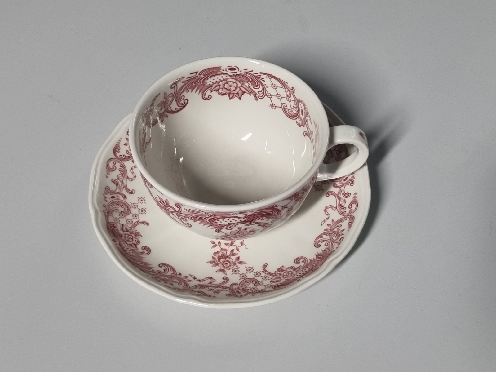 Villeroy en Boch Valeria rood Thee Kop en schotel 8,5 cm