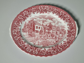 Engels rood 17th Century England Royal Tudorware Staffordshire Serveerschaal 31 cm