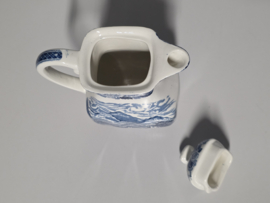 Engels blauw Enoch Wedgwood Lochs of Scotland koffiepot 13 cm