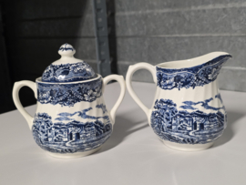 Engels blauw Barrats Old Castle roomstel