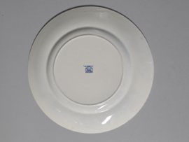 Engels blauw Palissy Ware Windmill plat dinerbord 26 cm