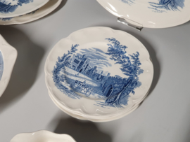 Engels blauw Johnson Bros Haddon Hall Eetservies voor 8 pers.