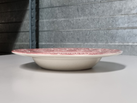 Engels rood Royal Warwick River Scene diep pasta curry bord 22,5 cm