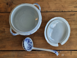 Zwiebelmuster Regout soepterrine met originele lepel