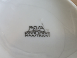 Mosa Maastricht theepot geel met blauw