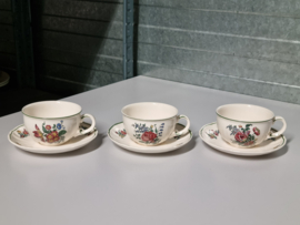 Villeroy en Boch Alt Strassburg Set 3x Thee Kop en schotel 9,5 cm (B Keus!)