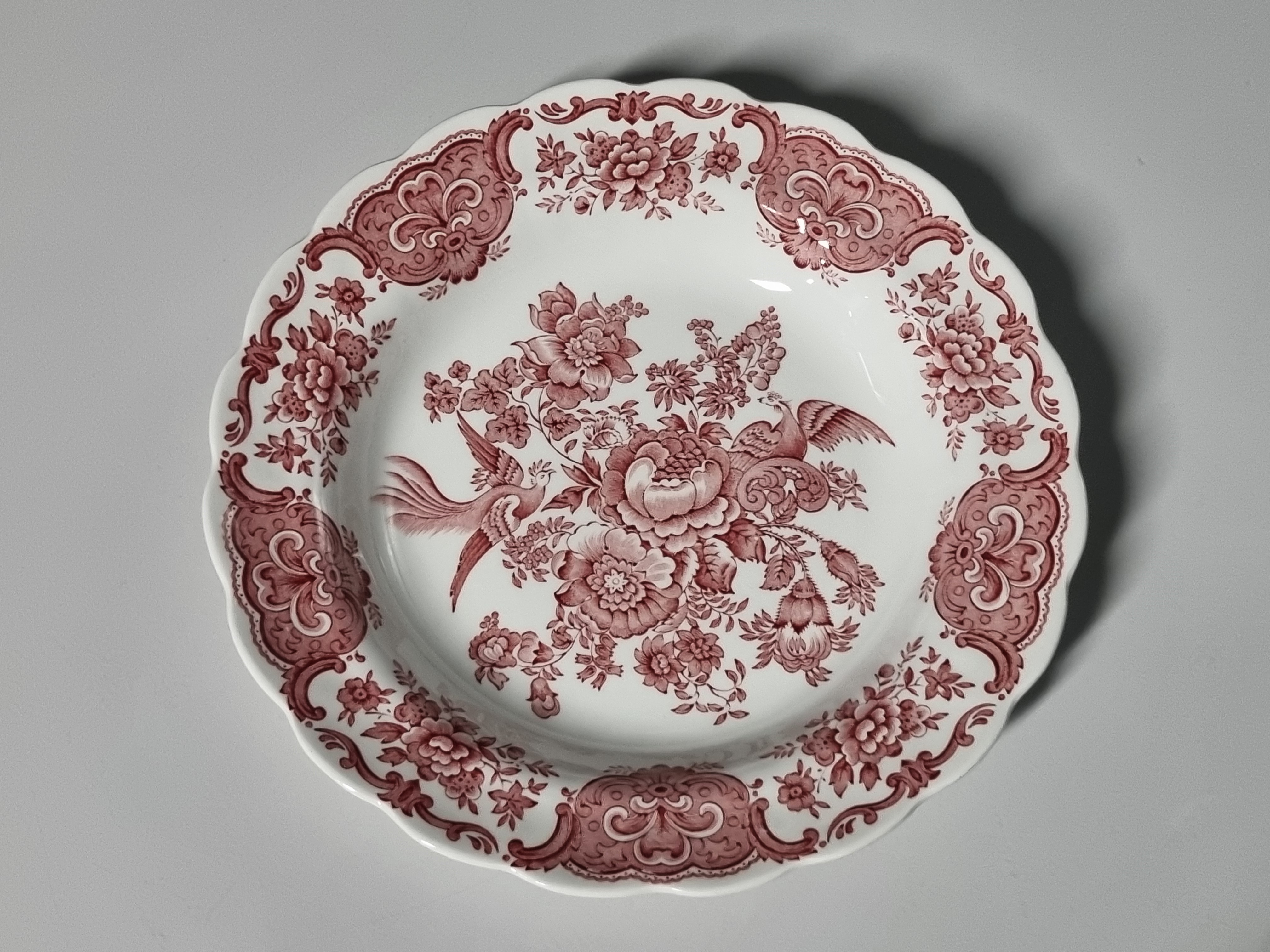 Engels rood Ridgway Windsor diep pasta curry bord 24,5 cm