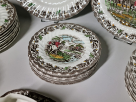 Engels bruin Jachtservies Myott's Country Life Eetservies 8-pers