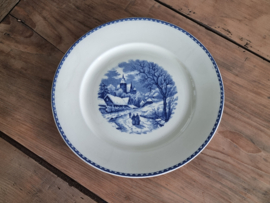 Landschap Blauw Societe Ceramique Plat Dinerbord 25 cm (rond model)