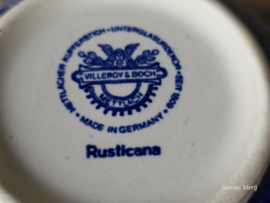 Villeroy en Boch Rusticana blauw Soepkom met schotel