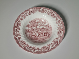 Engels rood Jachtservies Myott's Country Life Diep Pasta Curry Bord 22,5 cm