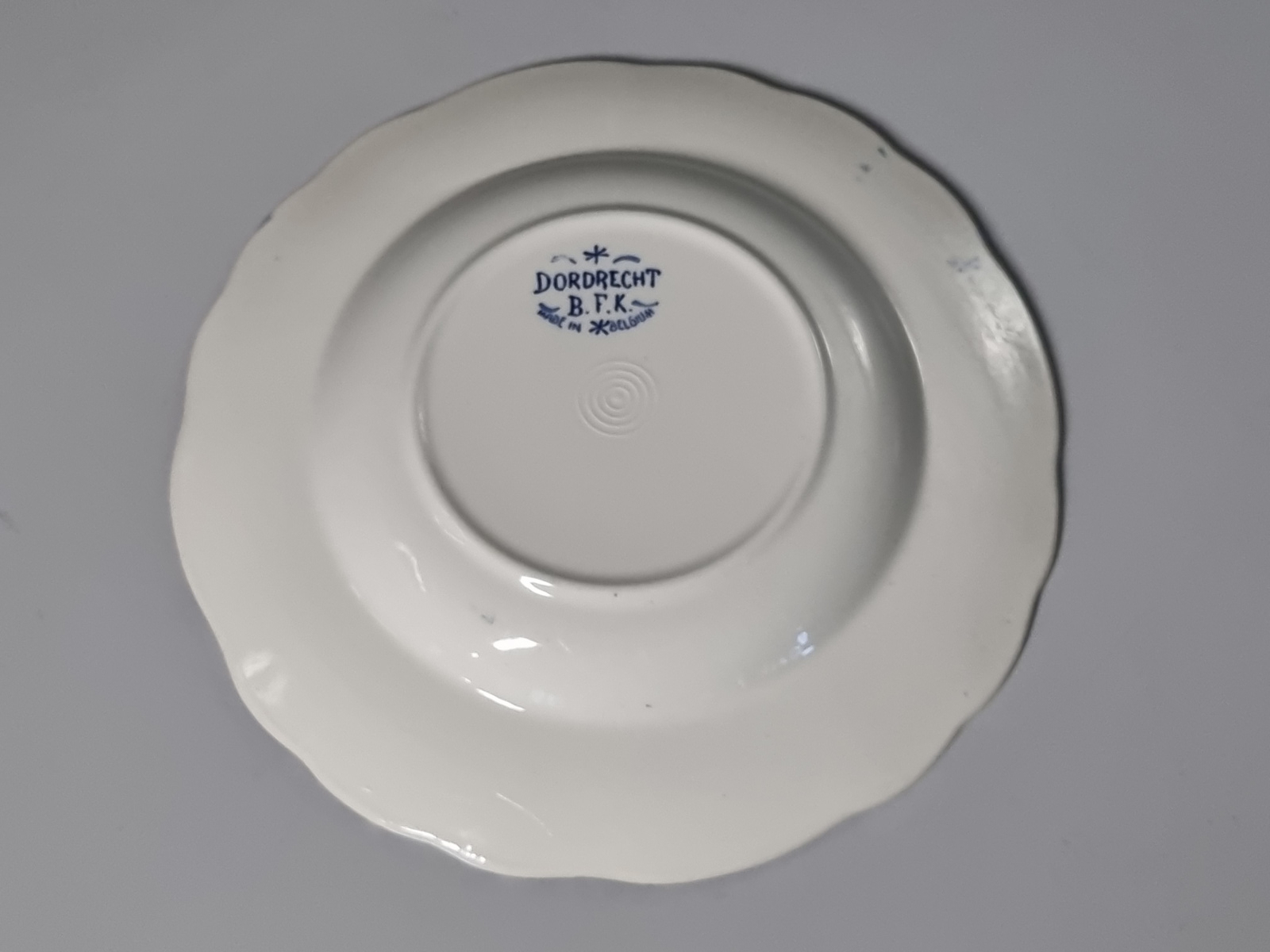 Boch BFK decor Dordrecht blauw set 8x Diep Pasta Curry Bord 25,5 cm