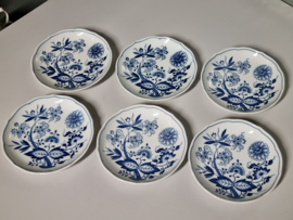 Zwiebelmuster Hutschenreuther set 6x Soepkom met schotel