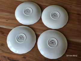 Engels Palissy Game Series set 4x koffie kop en schotel (afb. fazant - snip)