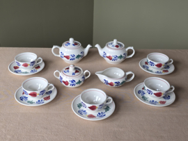 Boerenbont Boch Theeservies model Zeeland 5 personen (groene stempel)