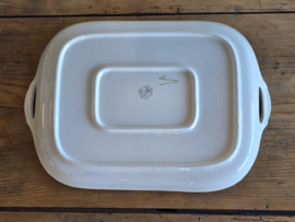 Societe Ceramique Schrijfnamendecor dienblad van aardewerk 39,5 cm