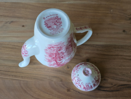 Engels rood Meakin Romance koffiepot 18 cm