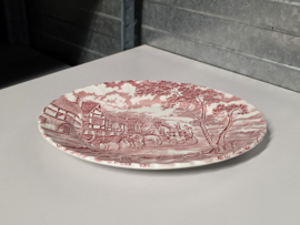 Engels rood Myott Royal Mail ovale schaal 29 cm