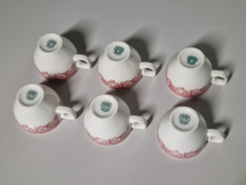 Villeroy en Boch Balmoral rood set 6x kop en schotel