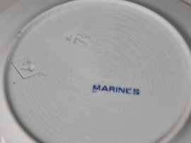 Petrus Regout Marines licht blauw Ontbijtbord afb. ster 19,5 cm