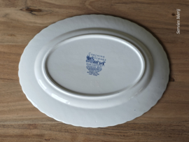 Engels blauw Johnson Bros Coaching Scenes ovale schaal 31 cm