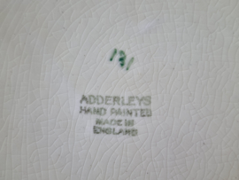 Engels Boerenbont Adderleys set 2x robuuste ovale Serveerschaal 47 en 40,5 cm