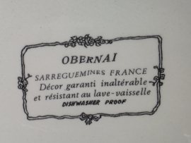 Frans Sarreguemines Obernai plat dinerbord 25 cm (poort)