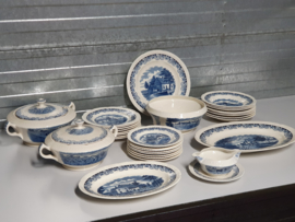 Boerenhoeve blauw Societe Ceramique Eetservies 8-pers.