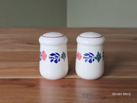 Boerenbont Boch peper en zoutstel (nieuwste Royal Boch)