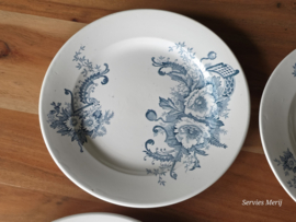Nimy Belgium Art Nouveau set 6x plat dinerbord 22,5 cm