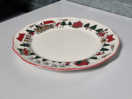 Engels Mason's Christmas Village 1796 Kerstservies Diner Eetbord 26,5 cm