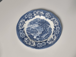 Engels blauw Enoch Wedgwood Lochs of Scotland Ontbijtbord 20 cm