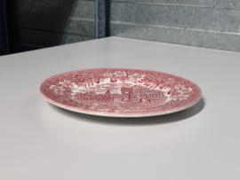 Engels rood Coaching Taverns Royal Tudor Ware Staffordshire set 6x Ontbijtbordje 20 cm