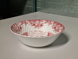 Engels rood Johnson Brothers Coaching Scenes hoge ronde schaal 21 cm