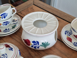 Boerenbont Boch Theeservies model Zeeland 8 personen (groen stempel)