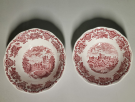 Engels rood Enoch Wedgwood Royal Homes of Britain compleet servies 6 personen