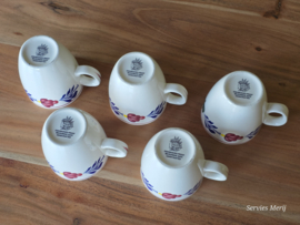 Boerenbont Boch set 5x Mok met oor (nieuwste Boch)