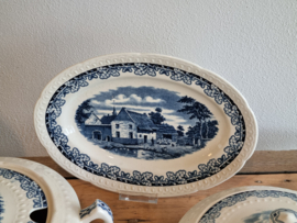 Boerenhoeve blauw Societe Ceramique Eetservies 8-pers.