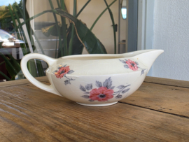 Vintage Art Deco Regout roomkan roze bloem