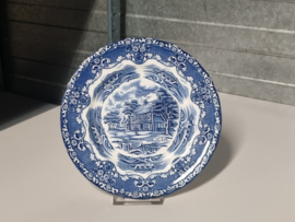 Engels blauw Grindley Country Inns ontbijtbord 20 cm