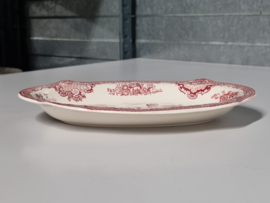 Engels rood Johnson Bros Old Britain Castles Serveerschaaltje 20 cm (rechthoek)