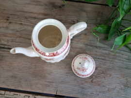 Regout decor Flower rood Koffiepotje (creme)
