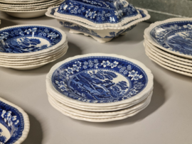 Engels Copeland Spode's Tower blauw Eetservies 6-pers.