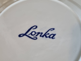 Petrus Regout blauw Lonka diep pasta curry bord Ø 23,5 cm (decor Amazone)
