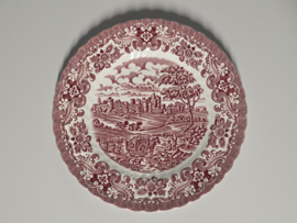 Engels rood British Anchor Olde Country Castles plat dinerbord 25,5 cm