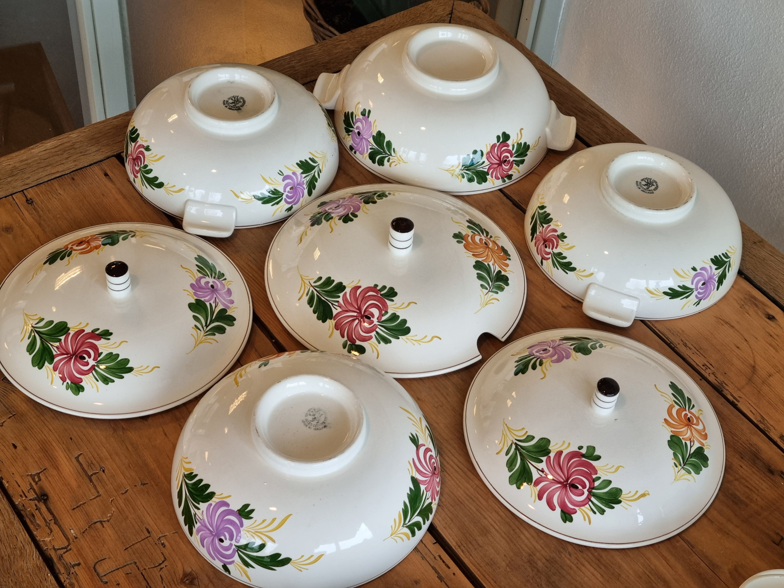 Apart Boerenbont 420 Kamperfoelie Societe Ceramique Dekschalen set