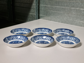 Engels blauw Liberty Blue set 6x Serveerschaaltje 12,5 cm