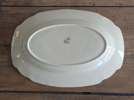 Landschap zwart Societe Ceramique grote ovale schaal 40 cm (ingelijmde chip)
